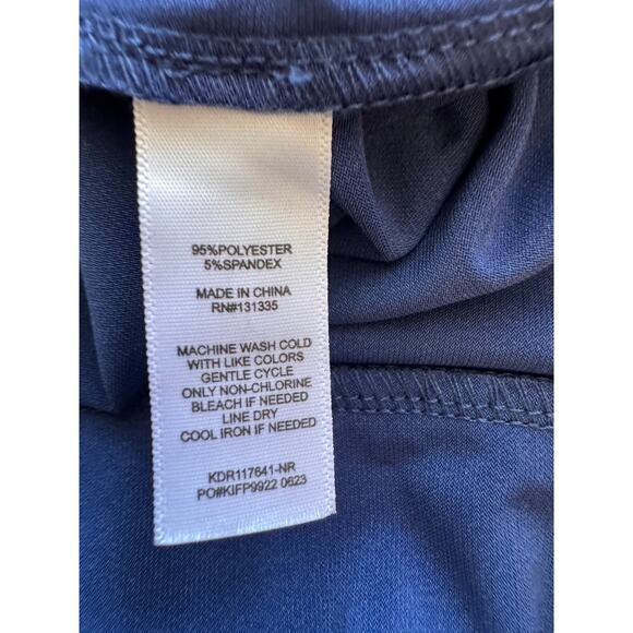 New ~ SOCIALITE ~ Women's Blue Sleeveless Surplice Neck Knot Wrap Dress Size XS - Picture 6 of 7